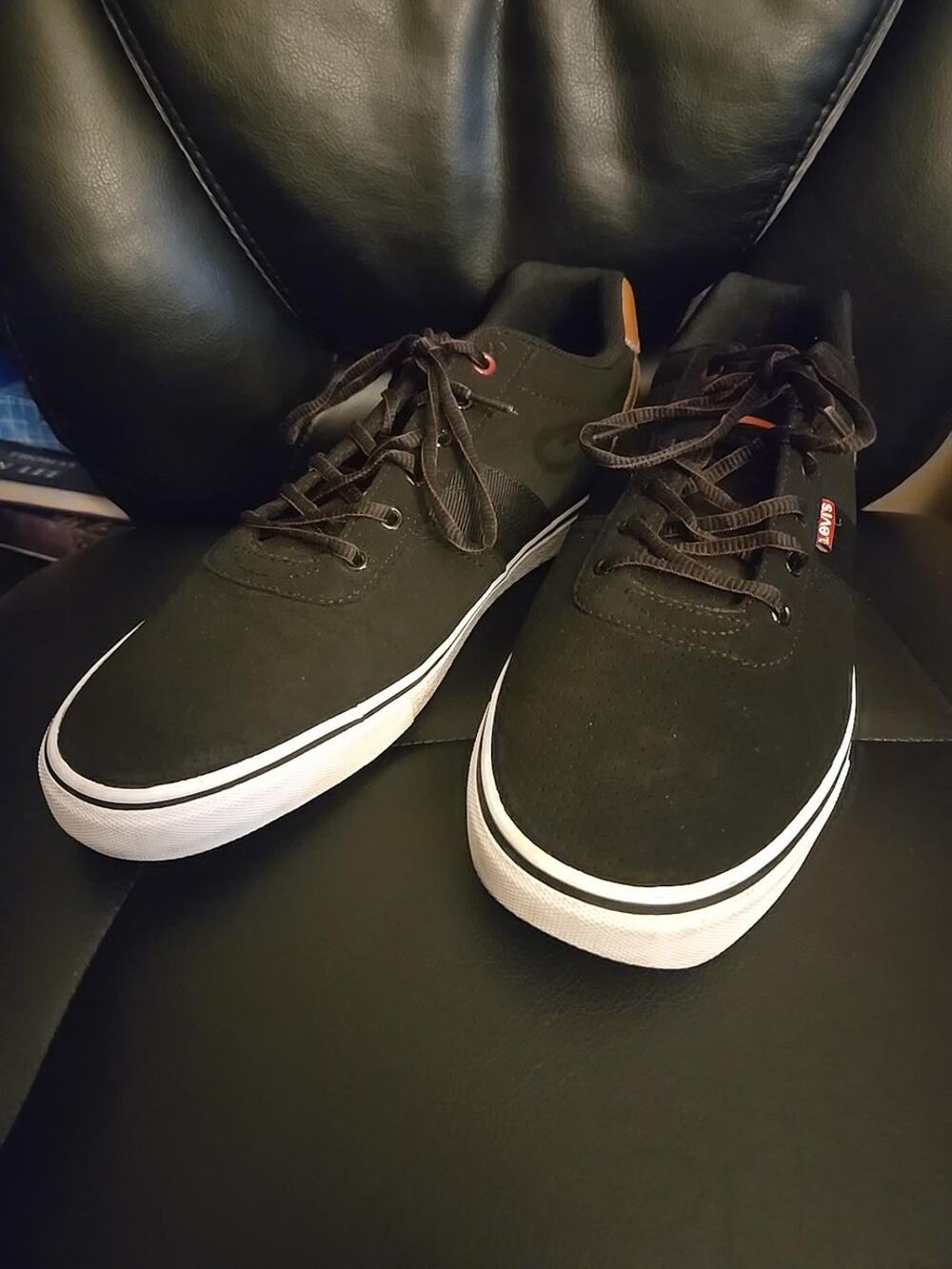 Levi's Men's Size 13 Black Brown Low Top Sneakers Casual Lace Up Shoes
